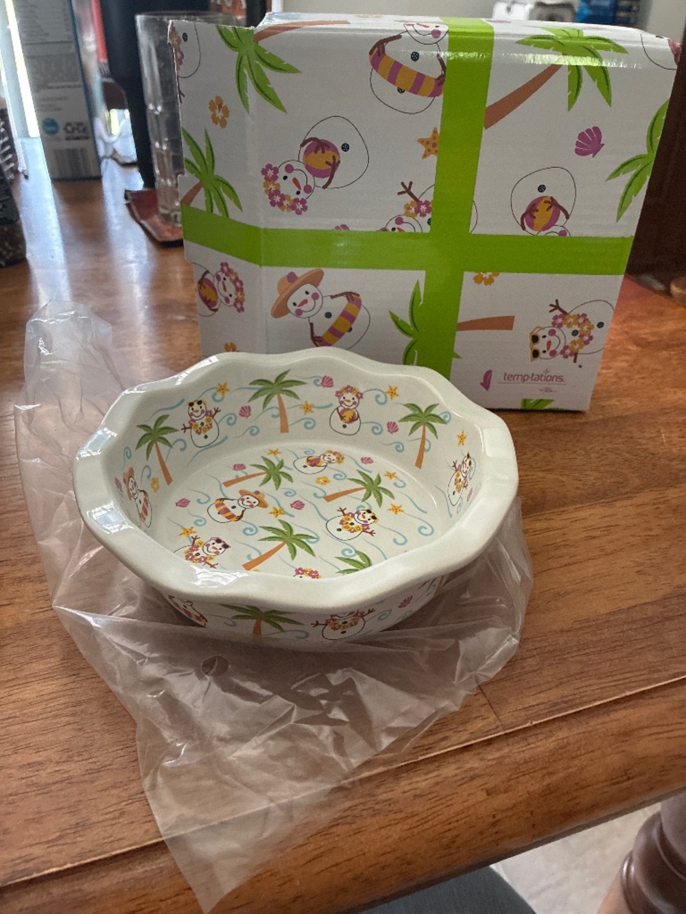 Temptations by Tara snowman bowl